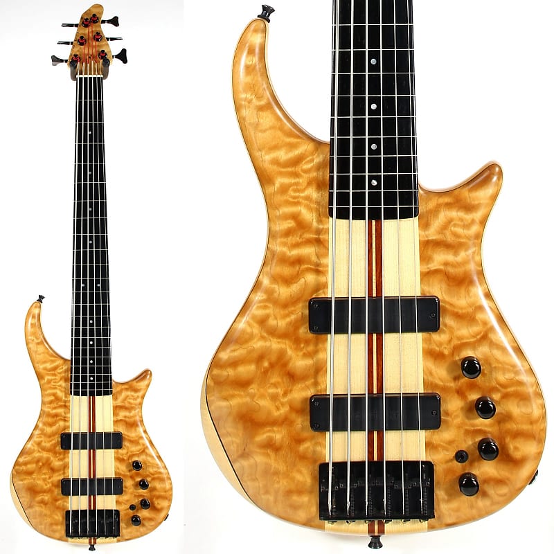 1999 Pedulla USA Thunderbolt 6-String Fretless Electric Bass Guitar | AAA Quilt Maple Body, Ebony Fingerboard, Bartolini Pickups! image 1