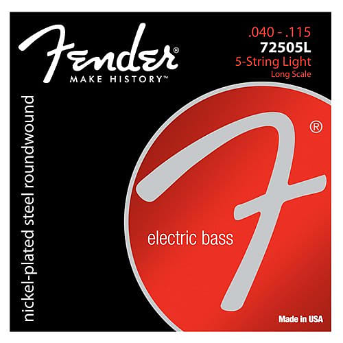 Fender 72505L NPS Roundwound Bass Strings, Long-Scale 5-STRING LIGHT 40-115 image 1