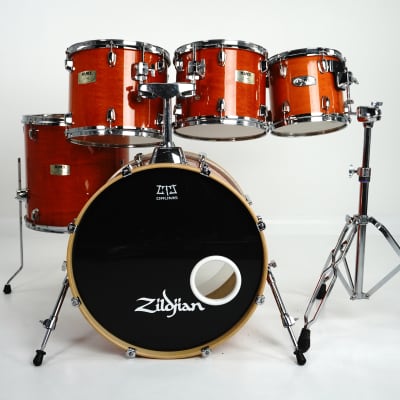 Mapex 5-Piece M-Series Drum Kit in Transparent Orange Lacquer image 1