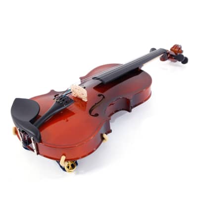 Glarry GV100 1/8 Acoustic Solid Wood Violin Case Bow Rosin Strings Shoulder Rest Tuner 2020s - Natural image 13
