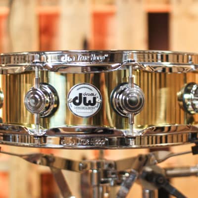 DW 4x14 Collector's Polished Bell Brass Snare Drum - DRVN0414SPC image 1