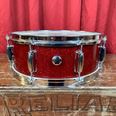 Vintage Star 5x14 Snare Drum Red Sparkle MIJ Tama Japan image 4
