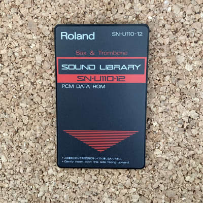 Roland SN-U110-12 • Trombones and Saxes • PCM DATA ROM Sample Library Card for the U-110, U-20, U-220 and more • made in Japan
