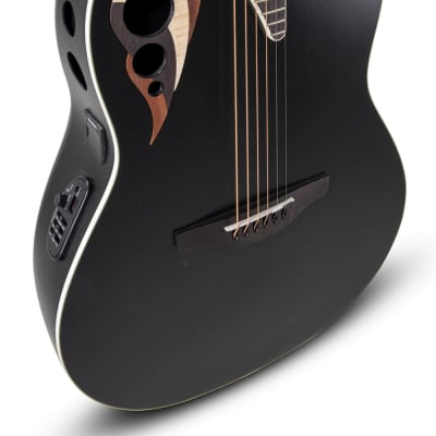 Mint Ovation Celebrity Deluxe E-Acoustic Guitar CDX40-5-G - Black Satin image 3