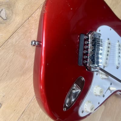 Fender  MIJ Stratocaster Contemporary w Kahler  1988 Candy Apple Red image 4