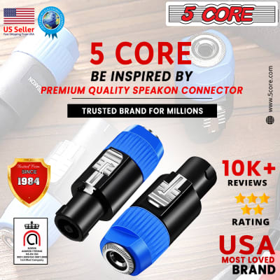 5 Core 2 Pieces Speakon To 1/4 Adapter Connector, Upgraded 1/4 Female To Male Connector Speaker SPKN ADP 2PCS image 15