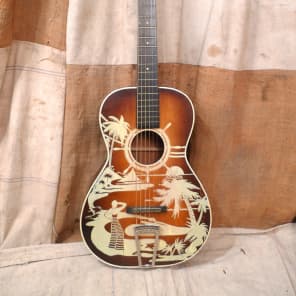Regal Stencil Parlor Guitar 1950's image 1