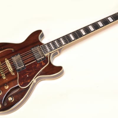 Ibanez AM93ME Semi-Hollow Electric Guitar Natural Finish -Free Case!  Pro Setup image 1