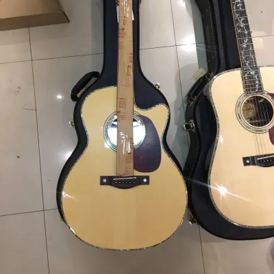 Farida D67 Full Solid Deluxe Acoustic Guitar with original hardcase image 9