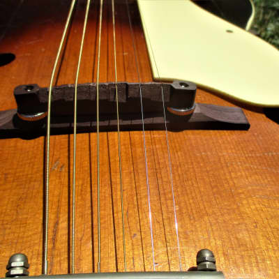 Kay Silvertone Jumbo Body Archtop Guitar, Late 1940's , 17" Body, Sunburst, Fancy Inlays, Gig Bag image 4