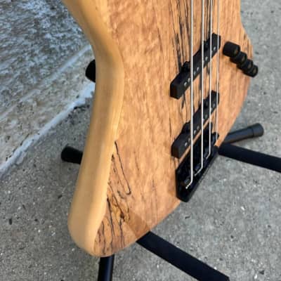 GAMMA Custom Bass Guitar J24-01, 4-String Beta Model, Spalted Maple for sale