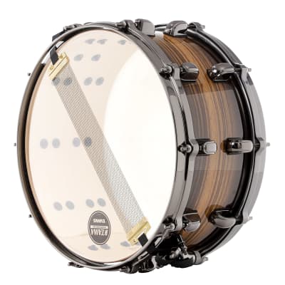 Tama 14" x 6.5" Starclassic Maple Snare Drum - Natural Pacific Walnut Burst With Black Nickel Hardware image 3