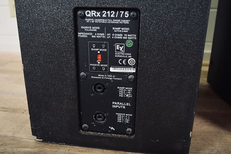 Electro-Voice (EV) QRX 212/75 Dual 12