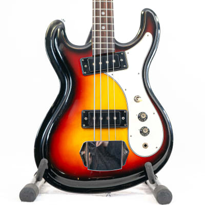 Early 70’s Univox High Hi Flyer Bass 3-Tone Sunburst Matsumoku-Made w/ Single Coil Pickups, 30” Scale for sale