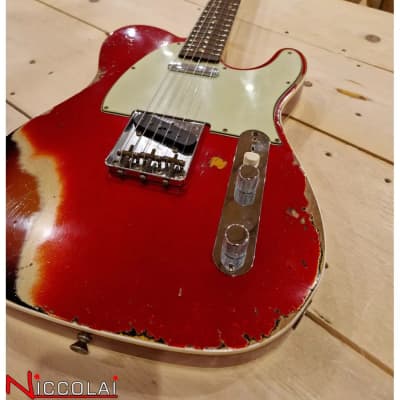 Fender Custom Shop Limited Edition '60 Tele Heavy Relic Aged Candy Apple Red Over 3-Color Sunburst image 8