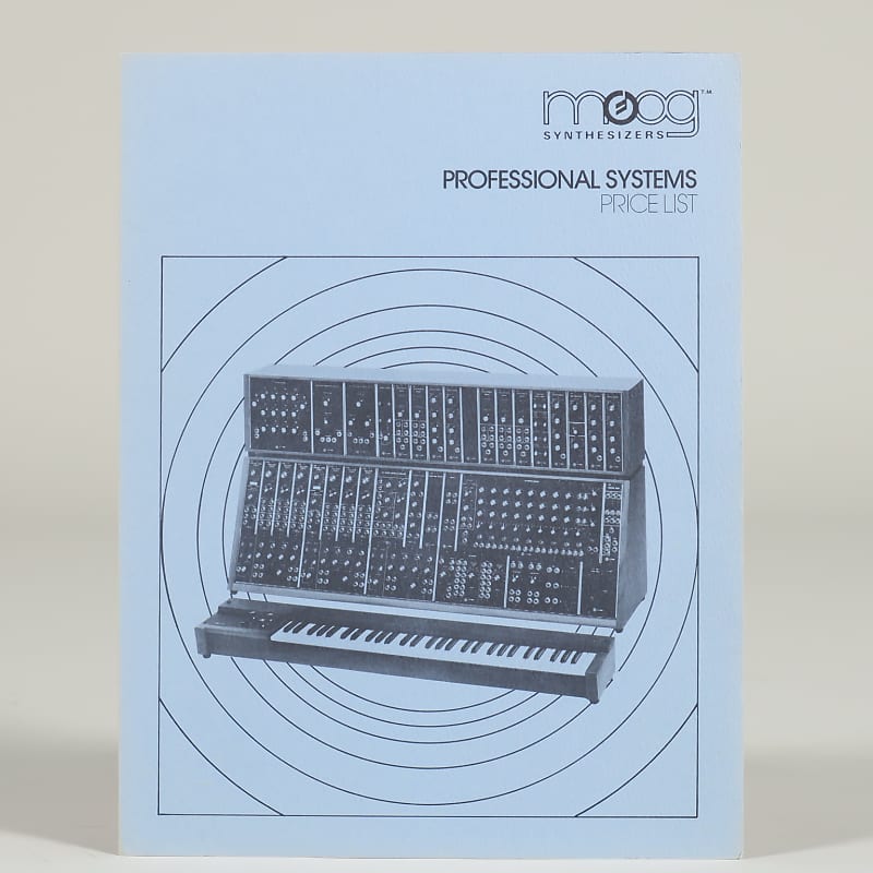 Moog Professional Modular Systems price list 1974 image 1
