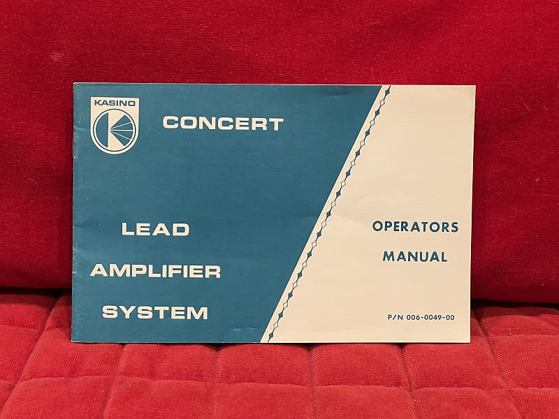 1970’s Original Kasino by Kustom Concert Lead Amplifier Reverb
