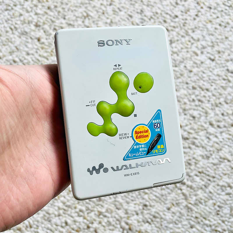 Sony WM-EX615 Walkman Cassette Player, EX White&Green ! Working