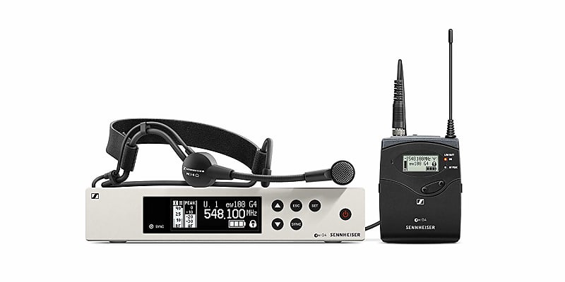 Sennheiser ew 100 G4-ME3 Wireless Headworn Vocal Headset System A1 470-516 MHz image 1
