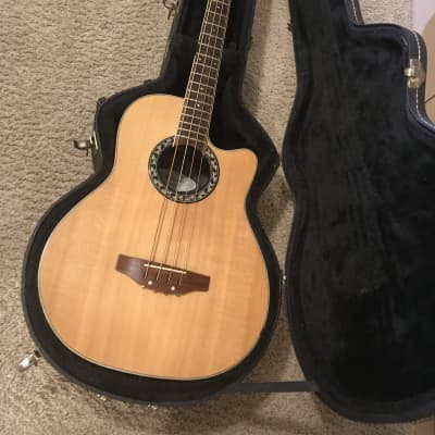 Applause by Ovation  AE140-4 Acoustic-Electric Bass Guitar Natural with TKL hard case excellent for sale
