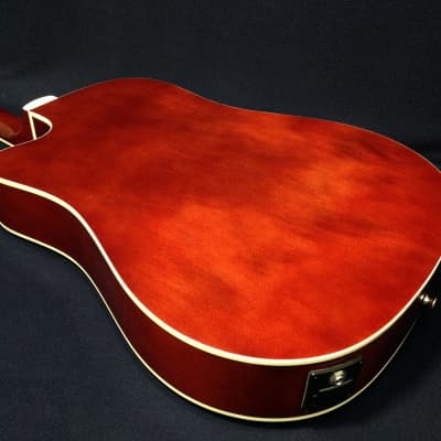 Haze F631BCEQMS Thin Body Acoustic Guitar, EQ, Cutaway + Free Gig Bag, Picks image 5