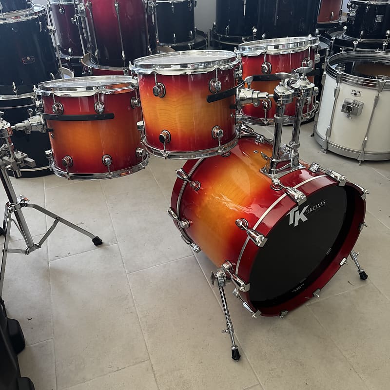 Basix Custom (Tk drums) 20,10,12,14 + snare - Sunburst image 1