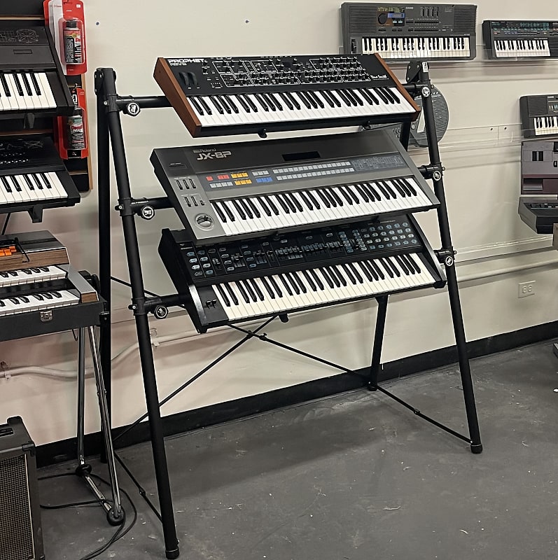 Ultimate Support Three Tier Keyboard stand with carry bag
