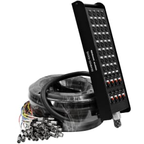 Seismic Audio SAXQ-32x8x100 32-Channel XLR Snake Cable w/ (8x) XLR/TRS Returns - 100'