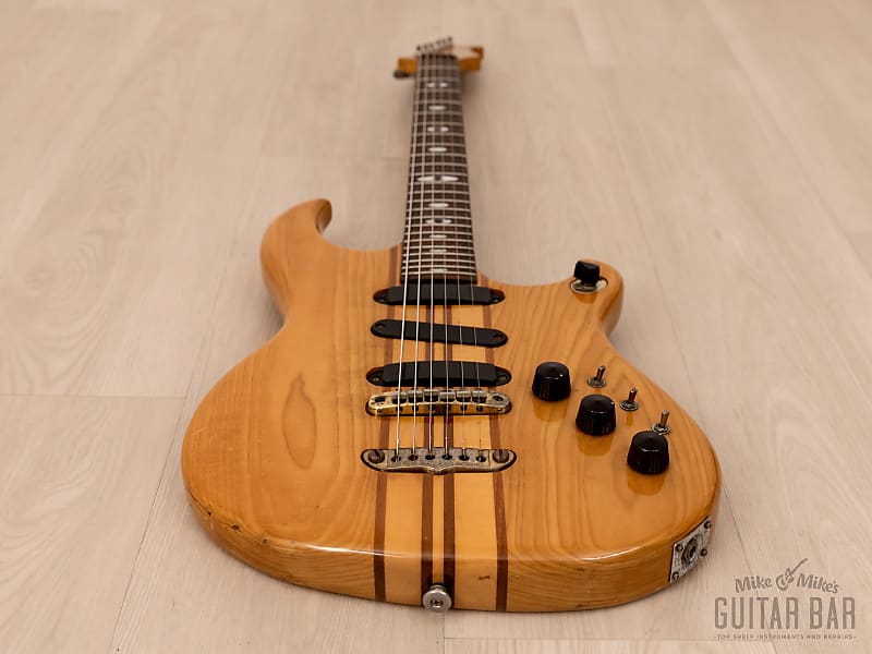 1980 Aria Pro II Rev-Sound RS-750 Neck Through Superstrat Natural, Japan  Matsumoku