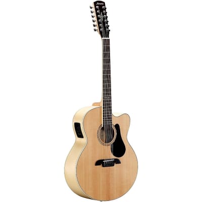 Alvarez AJ80CE-12 12-String Jumbo Acoustic-Electric Guitar Natural image 3