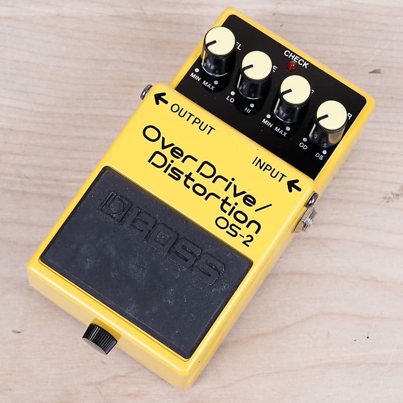 Boss OS-2 OverDrive/Distortion (Silver Label) 1990 Yellow MIT | Reverb