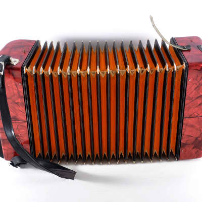 German Made Vintage Top Diatonic Button Accordion Hohner Erica C/F - 8 Bass ~ Squeezebox image 18