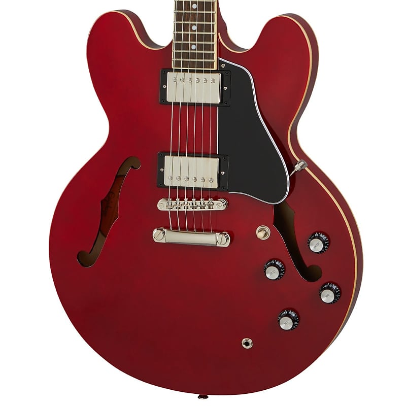 Epiphone ES-335 Semi-Hollow Body Electric Guitar (Cherry) image 1