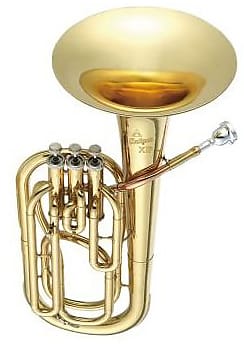 Baritone Horn Outfit B Flat Bb Key Brass Instrument With Case