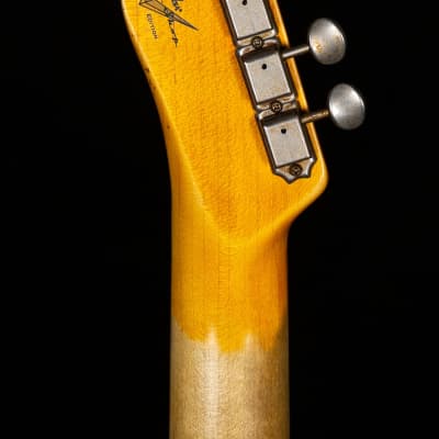 Fender Custom Shop LTD CuNiFe Telecaster Custom Heavy Relic Aged Olympic White Over 3-Tone Sunburst - CZ549986-7.64 lbs image 6