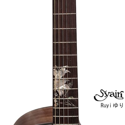 S.yairi Ruyi ゆり solid sitka spruce & claro walnut cutaway acoustic guitar image 9