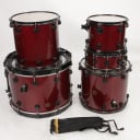 DW Jazz Series 5 pc Drums Red Sparkle Drum Kit Black Hardware Roy Mayorga #37623