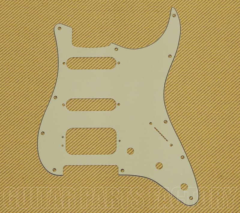 005-4021-049 Genuine Fender H/S/S 3-ply Mint Stratocaster/Fat Strat Pickguard image 1