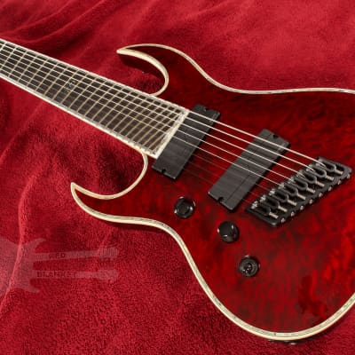 B.C. Rich Shredzilla 8 Prophecy Archtop Fanned Frets Left Handed Black Cherry SZA824FFBCLH 2020 image 3