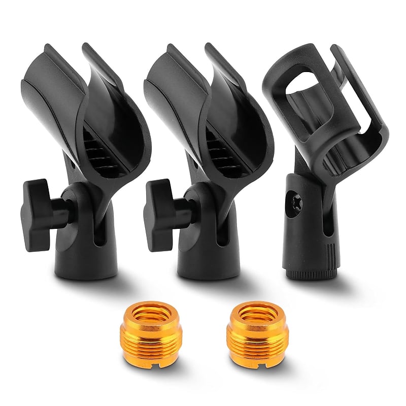 3 Pcs Universal Microphone Clip Holder, Adjustable Mic Holder Reverb