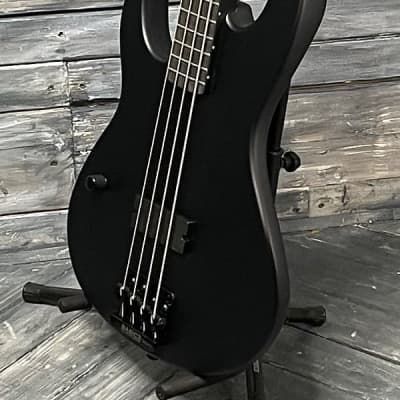 ESP/LTD Left Handed AP-4 Black Metal Black Satin Electric Bass Guitar image 3