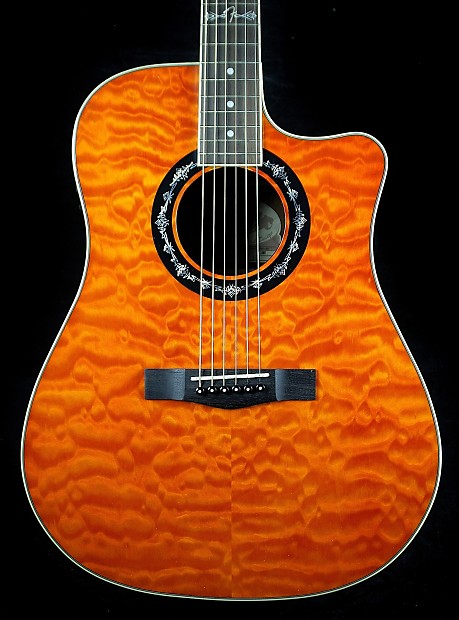 Fender Hot Rod T Bucket 300 CE Acoustic Electric Guitar 2013 Trans Amber