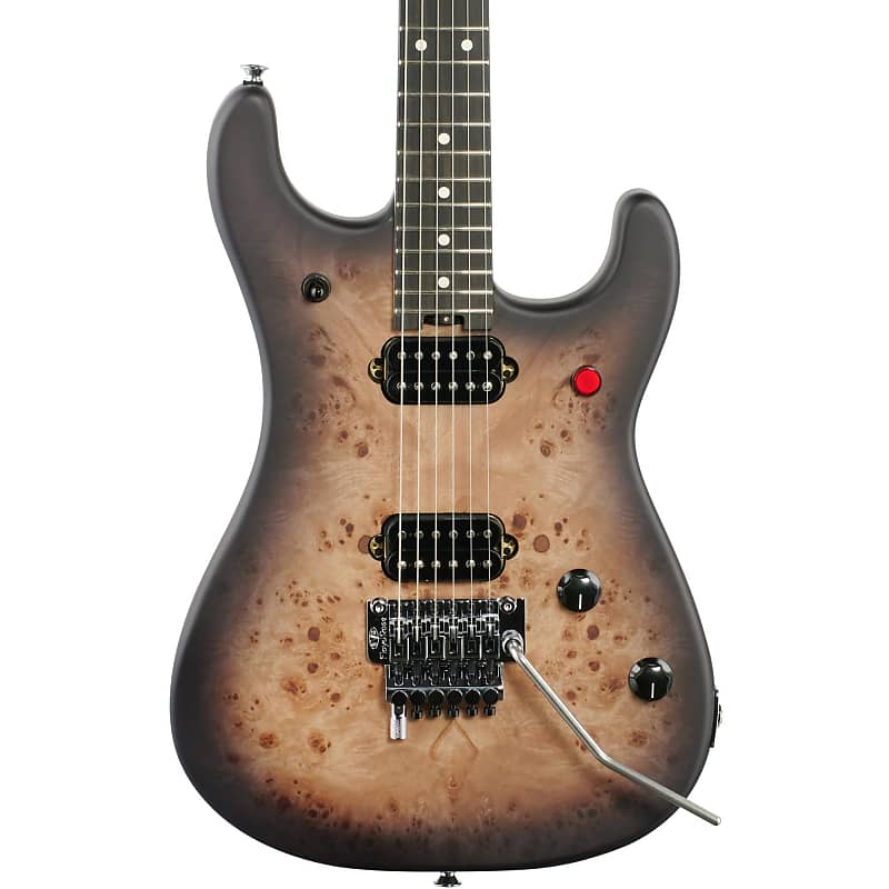 EVH 5150 Series Deluxe Electric Guitar, Poplar Burl Black Burst image 1