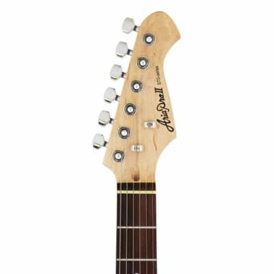 Aria STG-003-WH Pro II STG Series Basswood Body Bolt-On Maple Neck 6-String Electric Guitar image 3