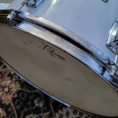Vintage 1976 Rogers Big R Londoner 5 PC Drum Shell Pack 13/14/15/18/24 - New England White (147-1) image 20