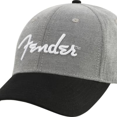 Genuine Fender Hipster Dad Hat, Gray/Black One Size Fits Most 919-0121-000 image 1