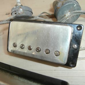 Vintage 1957 Gibson Matched Pair PAF Pickup Wiring Harness! Centralab Pots, Switch and Tip, Covers! image 14