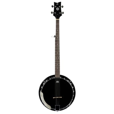 Ortega Guitars OBJ250-SBK Raven Series 5-String Banjo - Black image 2