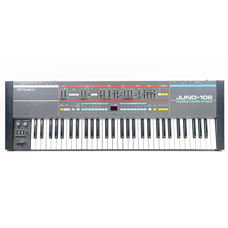 1985 Roland Juno 106 61-Key Polyphonic Keyboard Synthesizer * Serviced * image 1