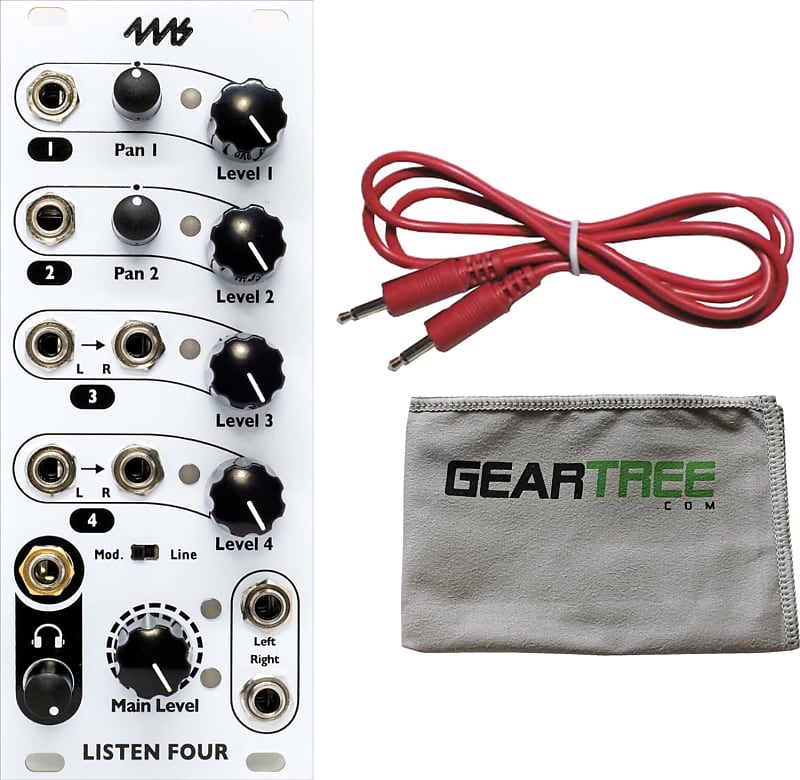 4MS L4 Listen Four Eurorack Synth Module w/ Geartree Cloth and Patch Cable image 1
